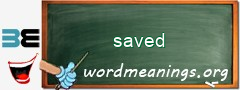 WordMeaning blackboard for saved